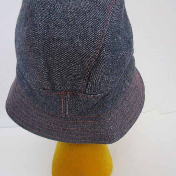 Denim Blue Bucket Brim Hat Packables New York Handmade - Picture 7 of 8